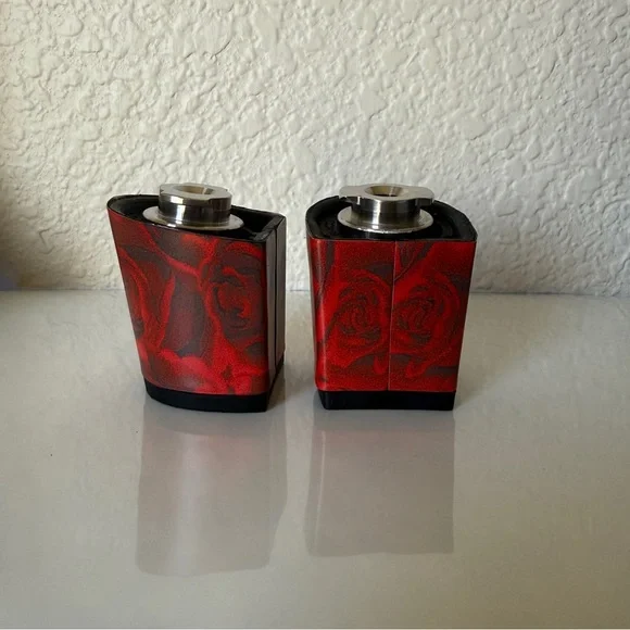 Pashion Footwear v1.0 Custom Red Rose Cluster 3 Inch Block Heels - Picture 2 of 9